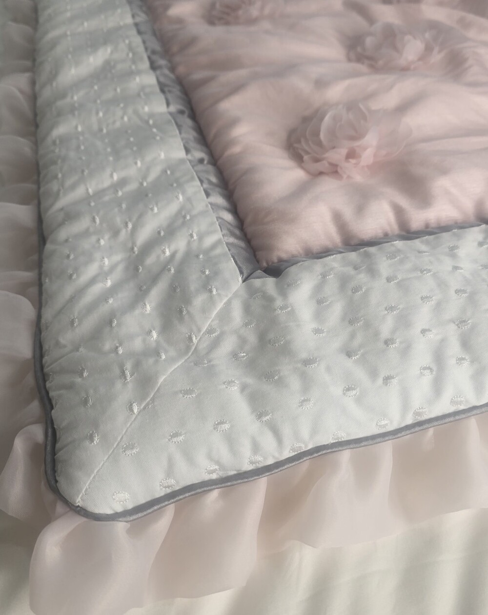 The Peanutshell Pink Arianna Crib Quilt for Baby Girls - Picture 2 of 10